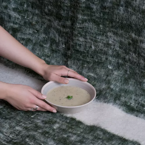 A classic touch: potatoes and leek soup