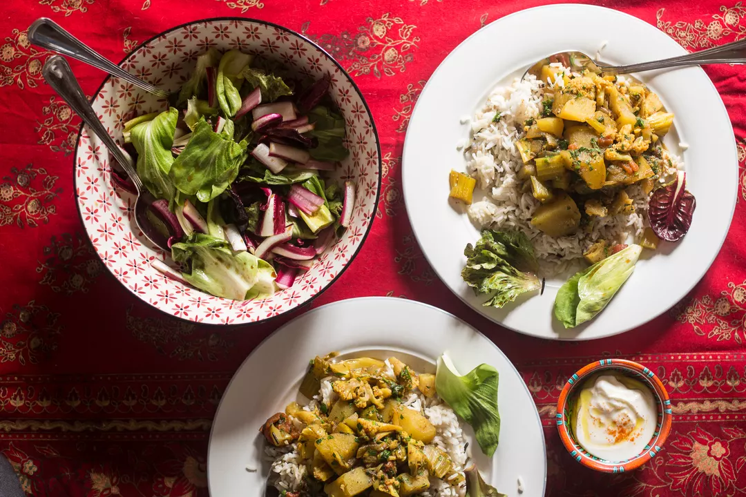 Recipe: Aloo Gobi: Spiced Potatoes and Cauliflower