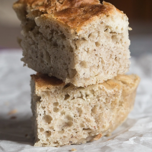 Italian focaccia in 2 versions