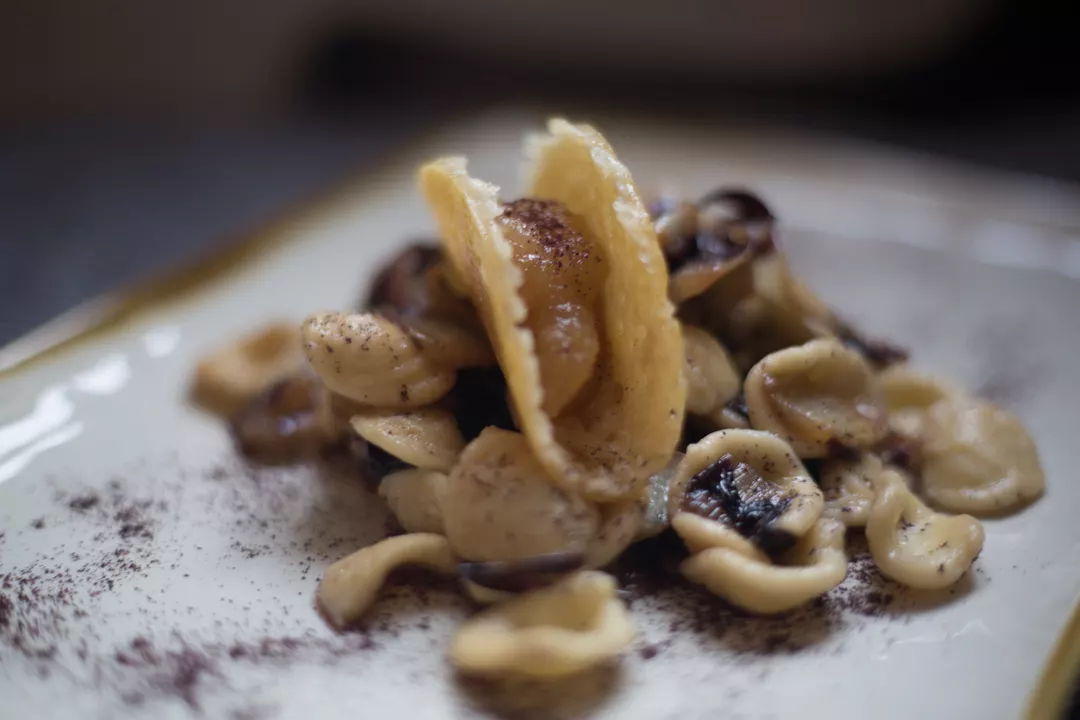 Recipe: Orecchiette with Treviso Radicchio and Parmesan Crisps
