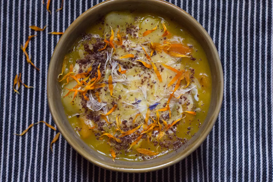 Recipe: Pumpkin and Split Pea Soup with Sumac Yogurt