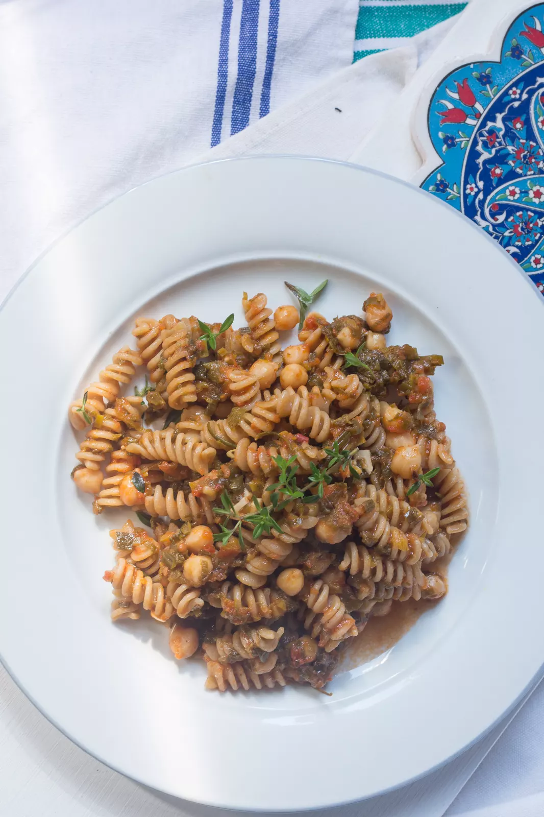 Recipe: Pasta and Chickpeas with Savory