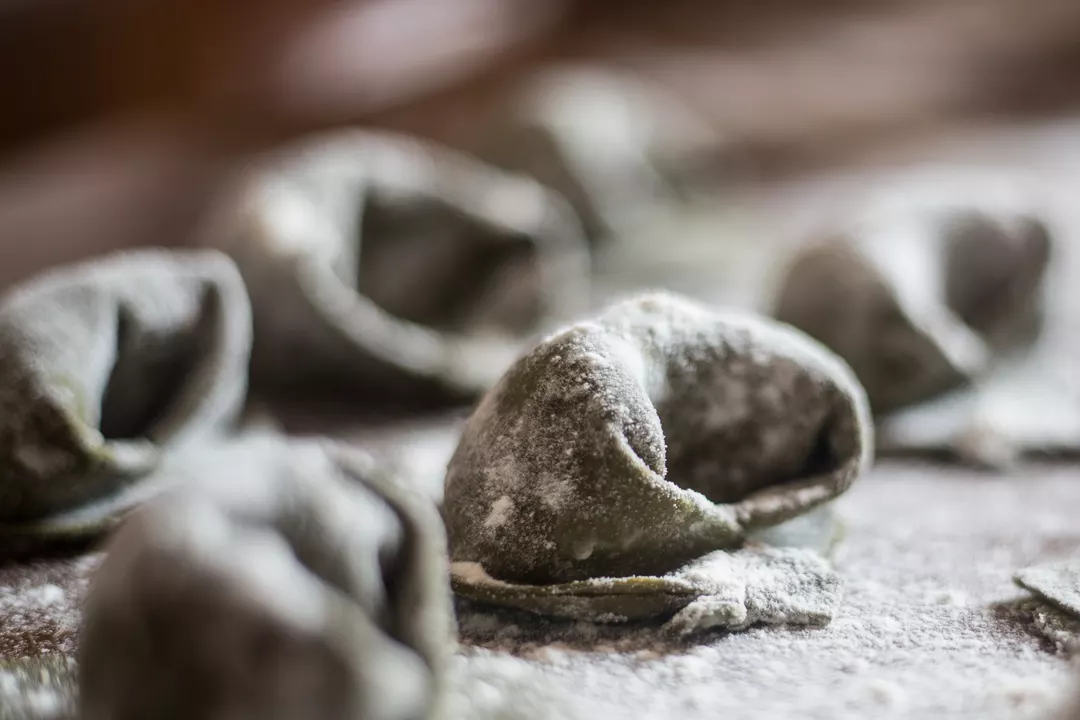 Recipe: Matcha Tortelli with Greens and Almond Ricotta - 1