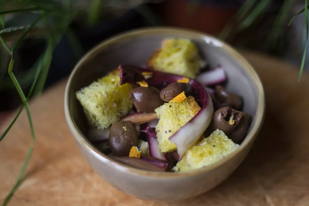 Recipe: Winter Panzanella with Treviso Radicchio and Olives