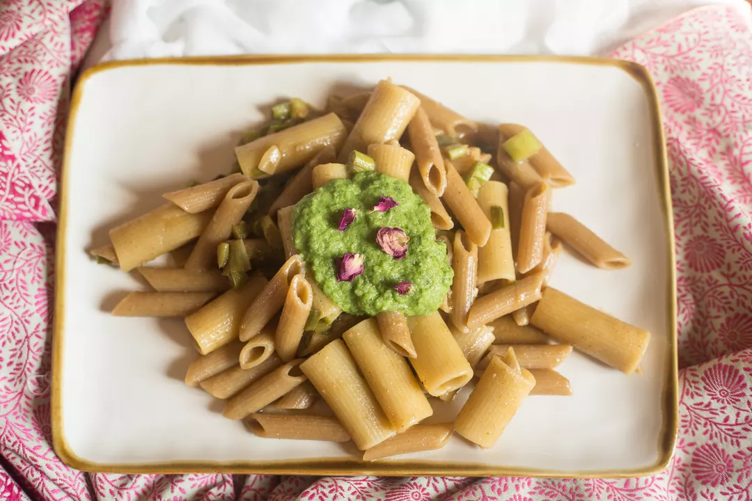 Recipe: Zero-Waste Pasta with Cauliflower Leaf Pesto