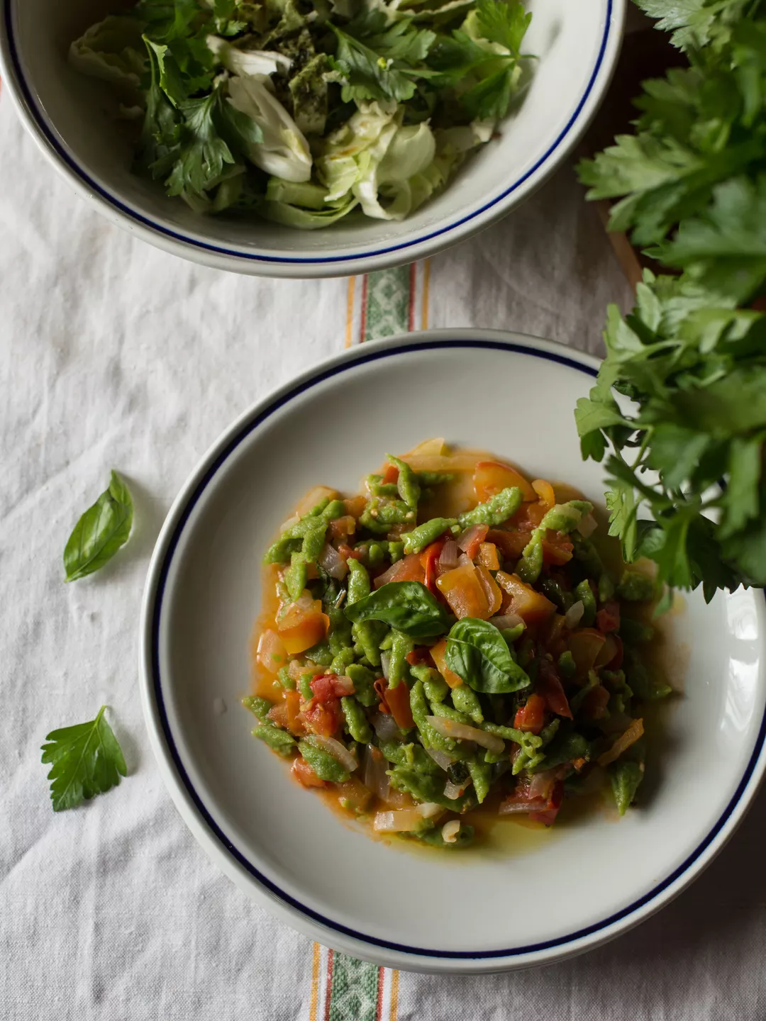 Recipe: Spätzle dei Campi: Wild Greens Spätzle from Trentino