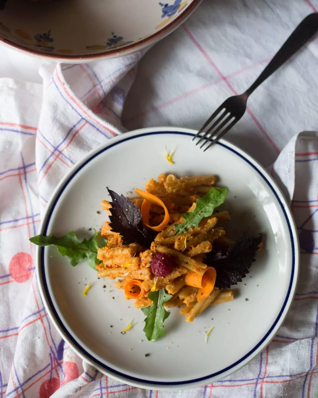 Recipe: Chickpea Strozzapreti with Carrot, Dandelion and Shiso Pesto