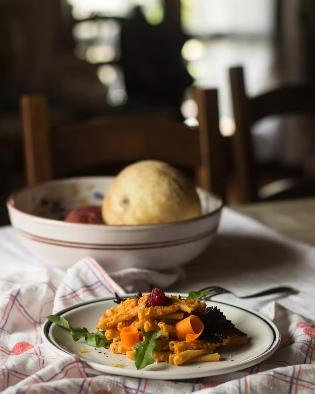 Recipe: Chickpea Strozzapreti with Carrot, Dandelion and Shiso Pesto - 1