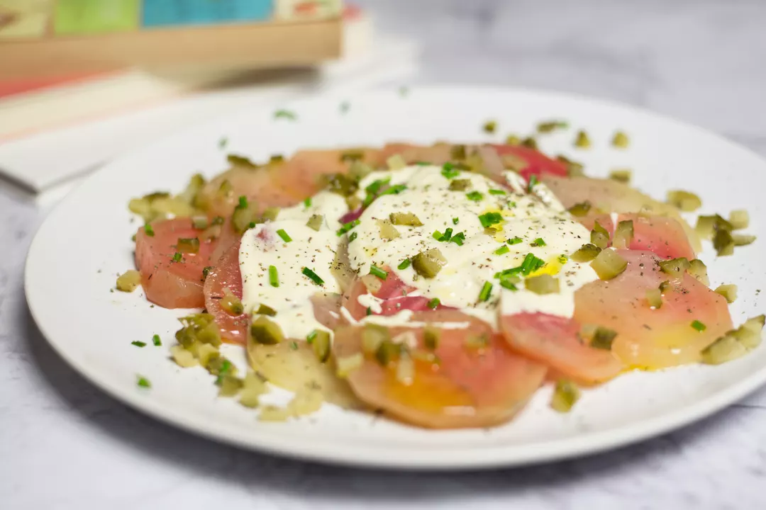Recipe: Pink Turnips Tonnè with Vegan Mustard Mayonnaise