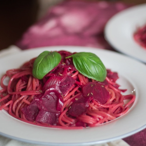 Pink hot spaghetti