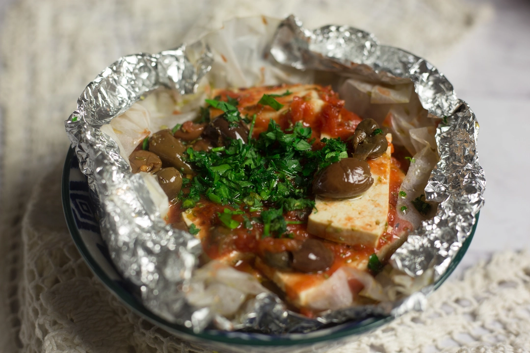 Ricetta: Tofu mediterraneo al cartoccio 