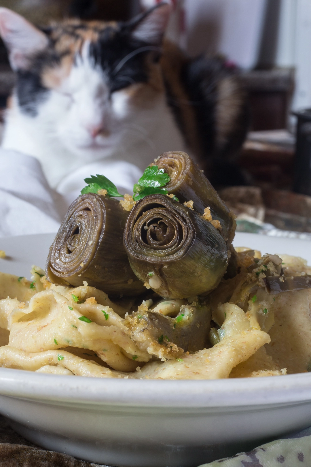 Ricetta: Pappardelle e santoreggia ai carciofi ca'muddica - 2