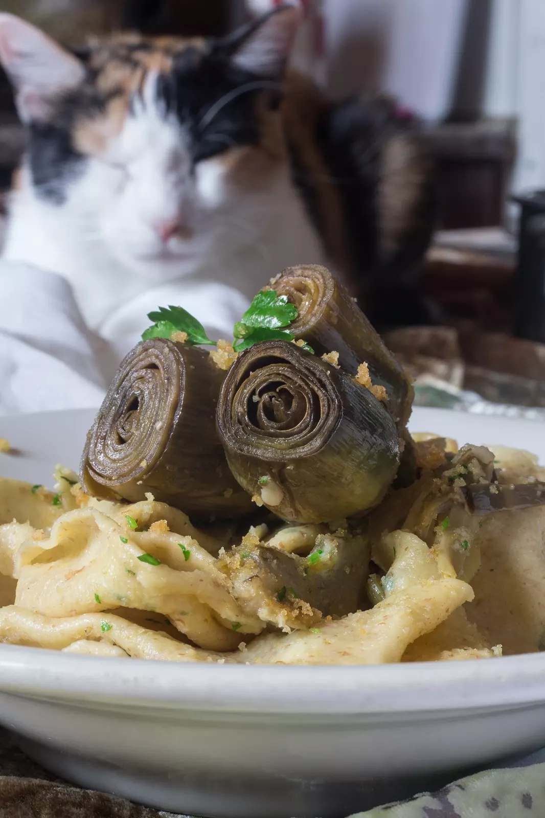Recipe: Savory Pappardelle with Artichokes and Toasted Breadcrumbs - 2