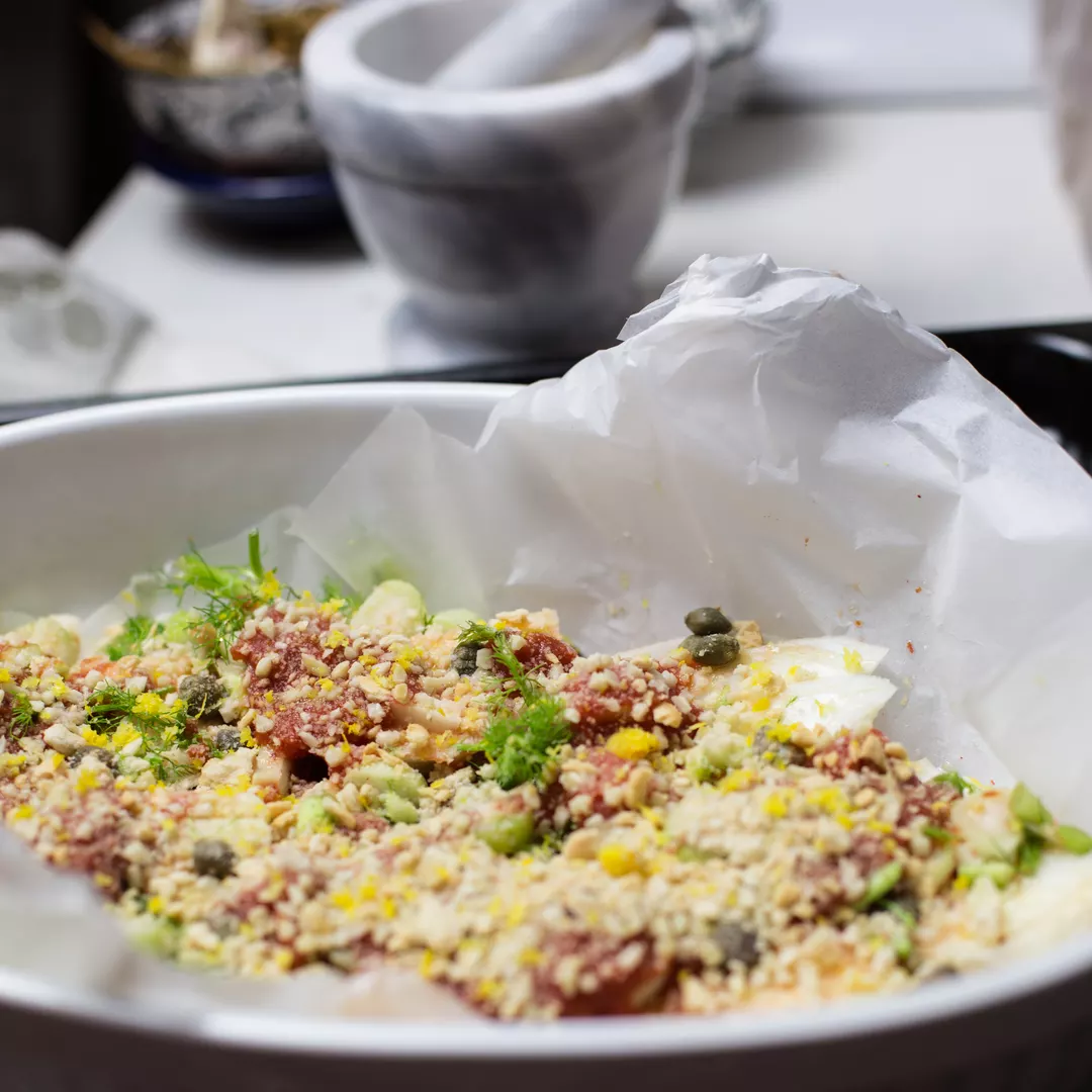 Recipe: Fennel Gratin with Tomato, Capers and Oregano