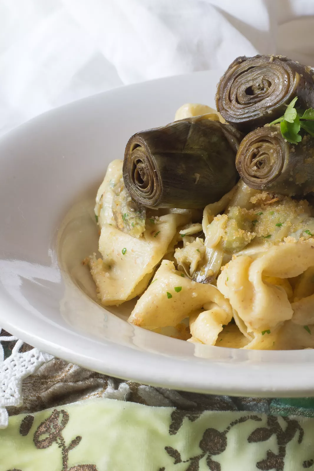 Recipe: Savory Pappardelle with Artichokes and Toasted Breadcrumbs - 1