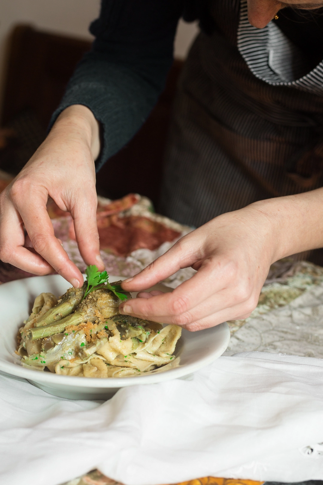 Recipe: Home made italian pasta with artichokes and  bread crumbs - 3