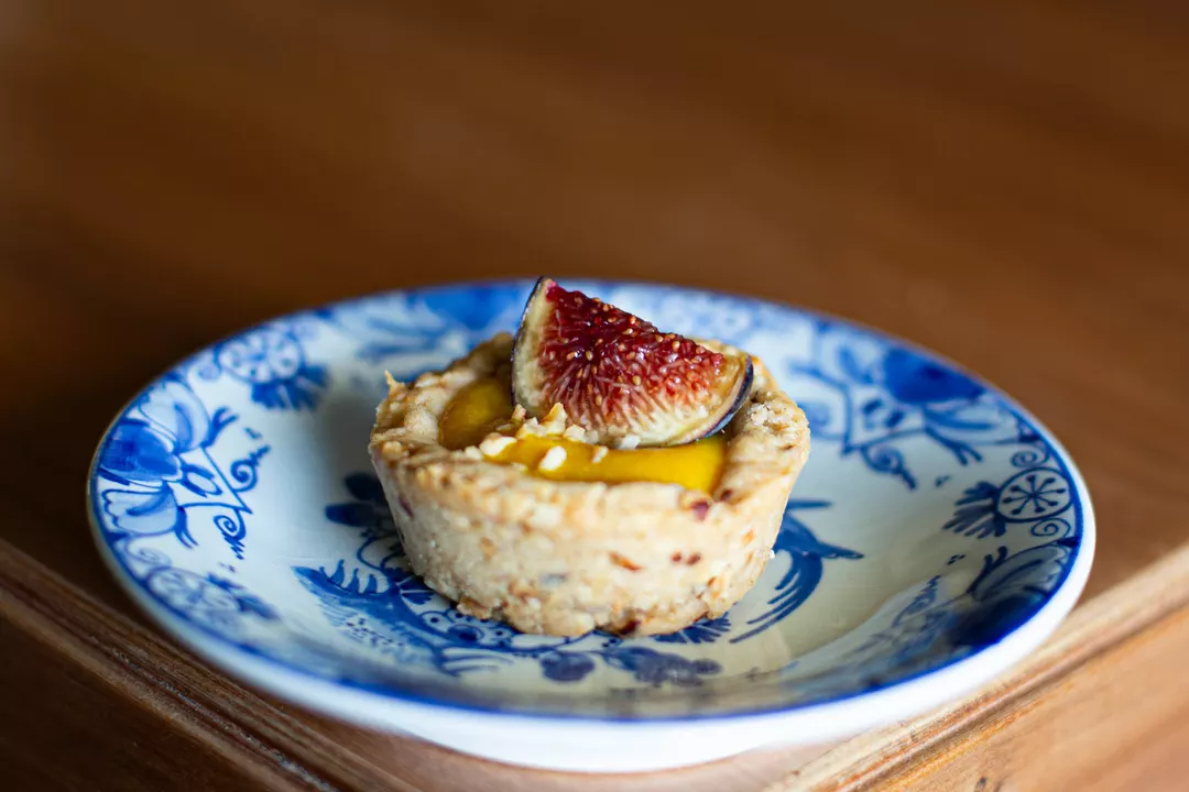Recipe: Fig and Hazelnut Tartlets with Vegan Custard