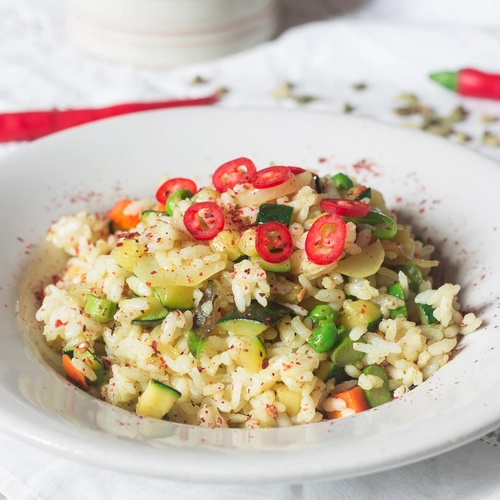 Spicy veggie rice bowl