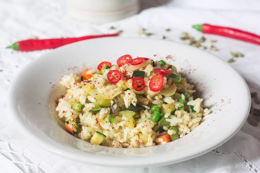 Recipe: Rice Salad with Spring Vegetables and Fresh Chili