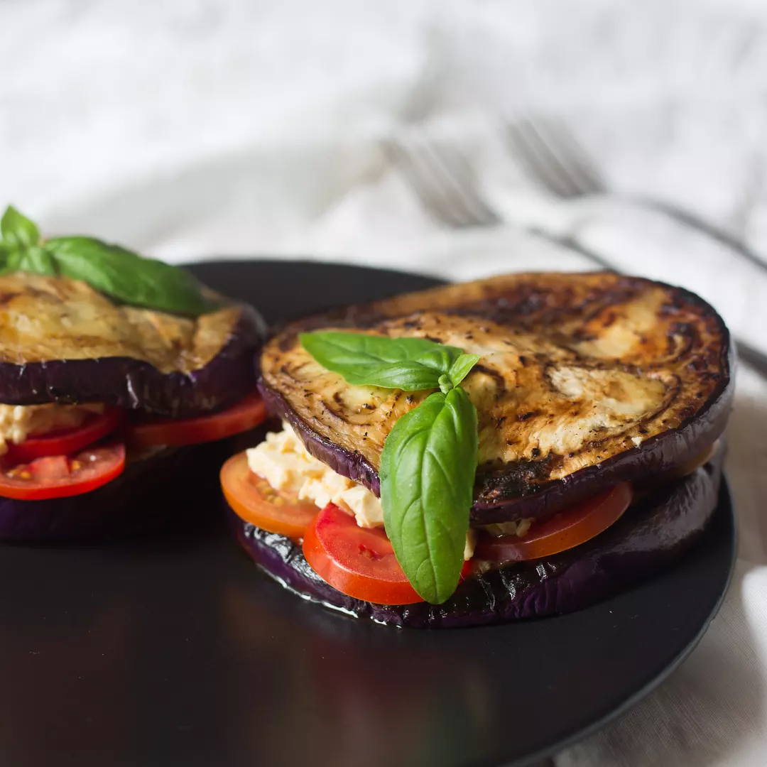 Recipe: Mediterranean Aubergine Stacks with Tofu - 1