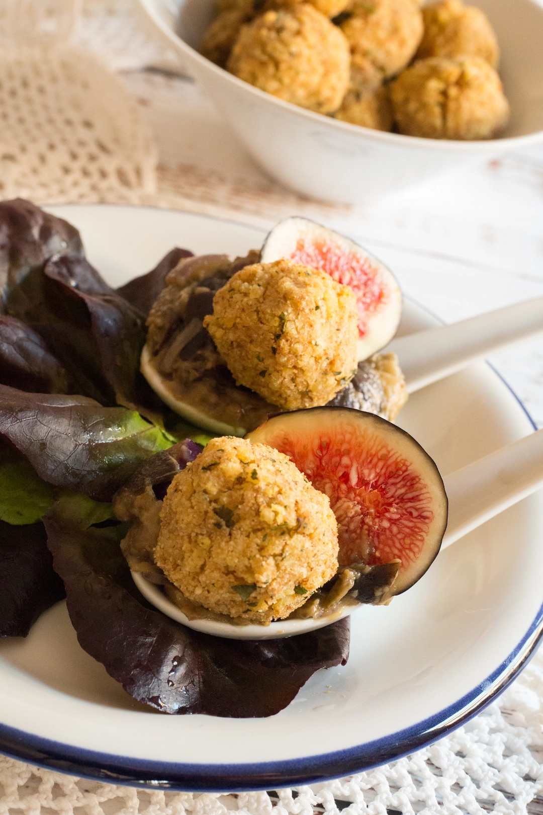 Ricetta: Polpette di miglio con fichi e salsa di melanzane agrodolce  - 2