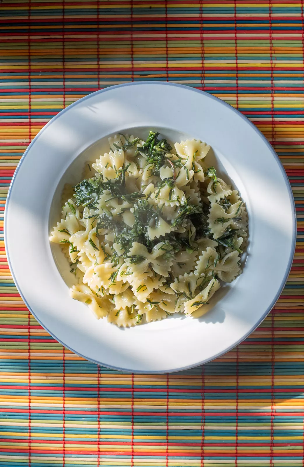Recipe: Sharp Life: Farfalle with Agretti and Fresh Garlic