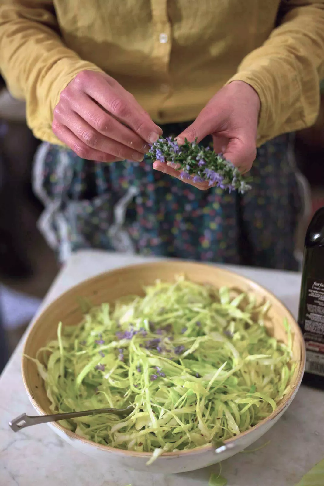Recipe: Cabbage Salad with Rosemary Flowers