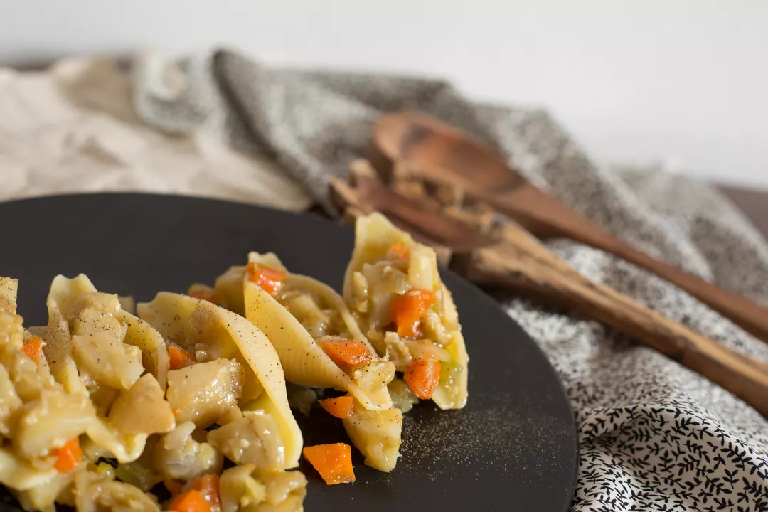 Ricetta: Conchiglie ripiene al ragù di topinambur