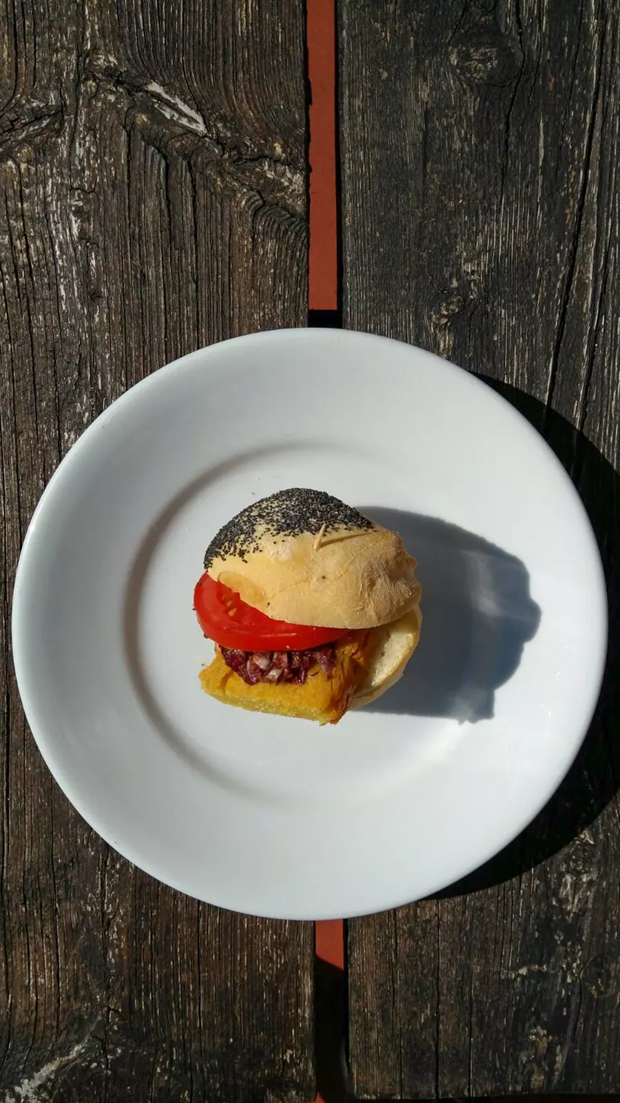 Recipe: Cecina Burger: Chickpea Flatbread Sandwich with Radicchio